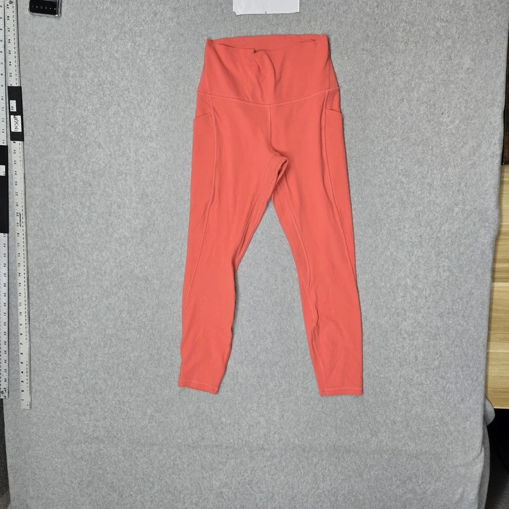 Lululemon Women Activewear Pants 6 Pink Align High Rise Pockets Legging 25